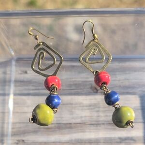 Colorful Geometric Dangle Earrings